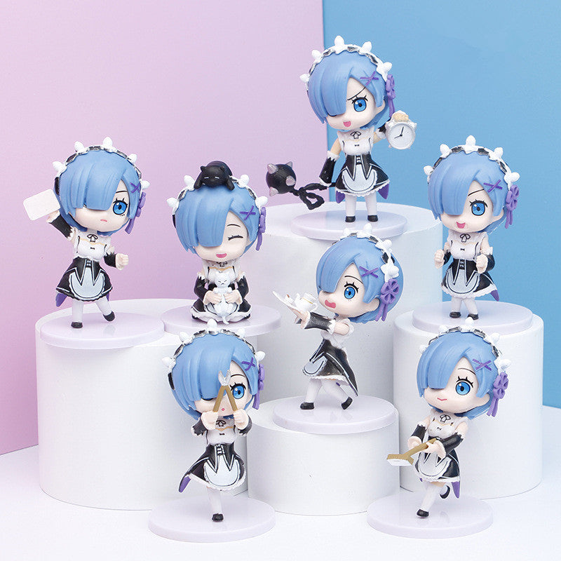 Figura Anime Q posket Rem set 7piezas - ShoppBolivia