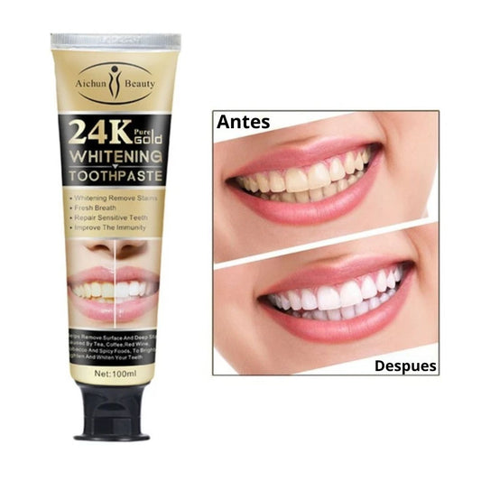 Pasta de Dientes Blanqueadora de Oro 24k