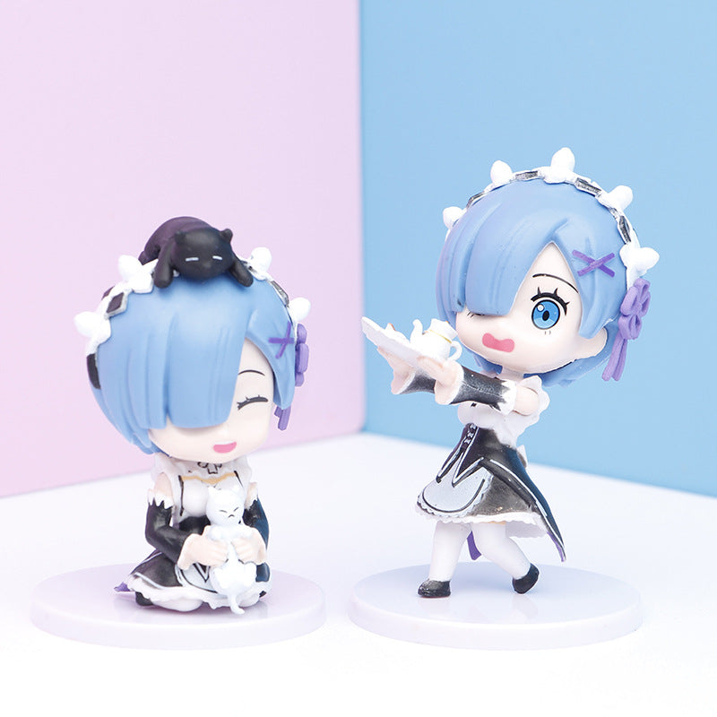 Figura Anime Q posket Rem set 7piezas - ShoppBolivia