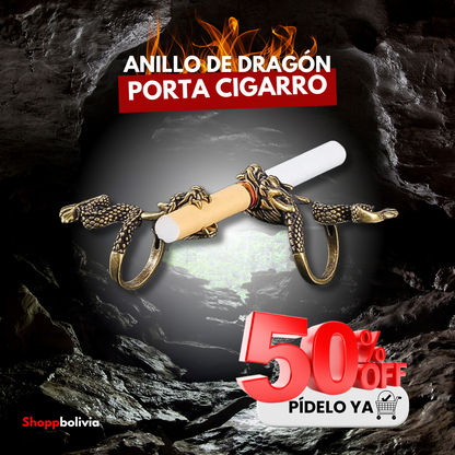 Anillo dragón porta cigarro