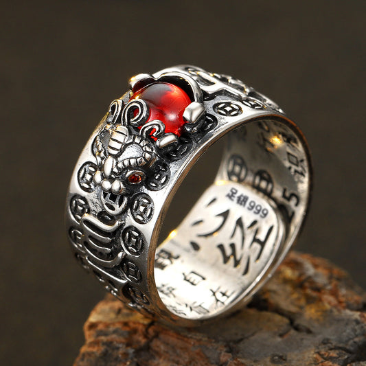 Anillo de amuleto de la suerte Feng Shui Pixiu