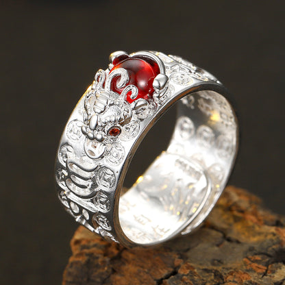 Anillo de amuleto de la suerte Feng Shui Pixiu