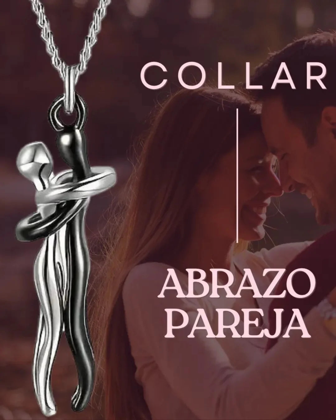 Collar Abrazo-Infinito® plateado (con nota especial)