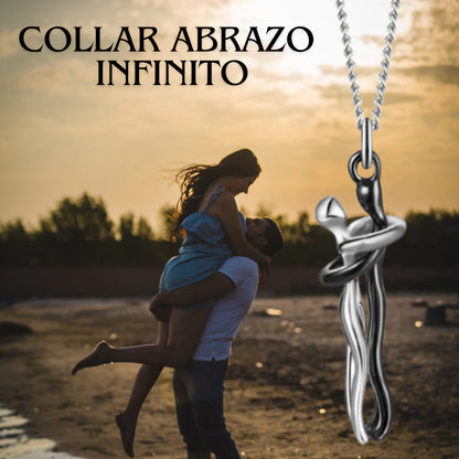 Collar Abrazo-Infinito® plateado (con nota especial)