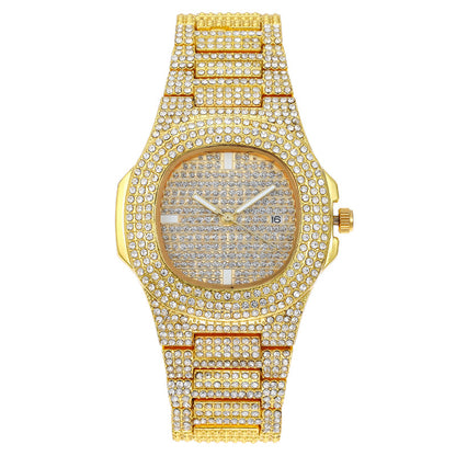 RELOJ CUARZO DIAMANTE GOLD