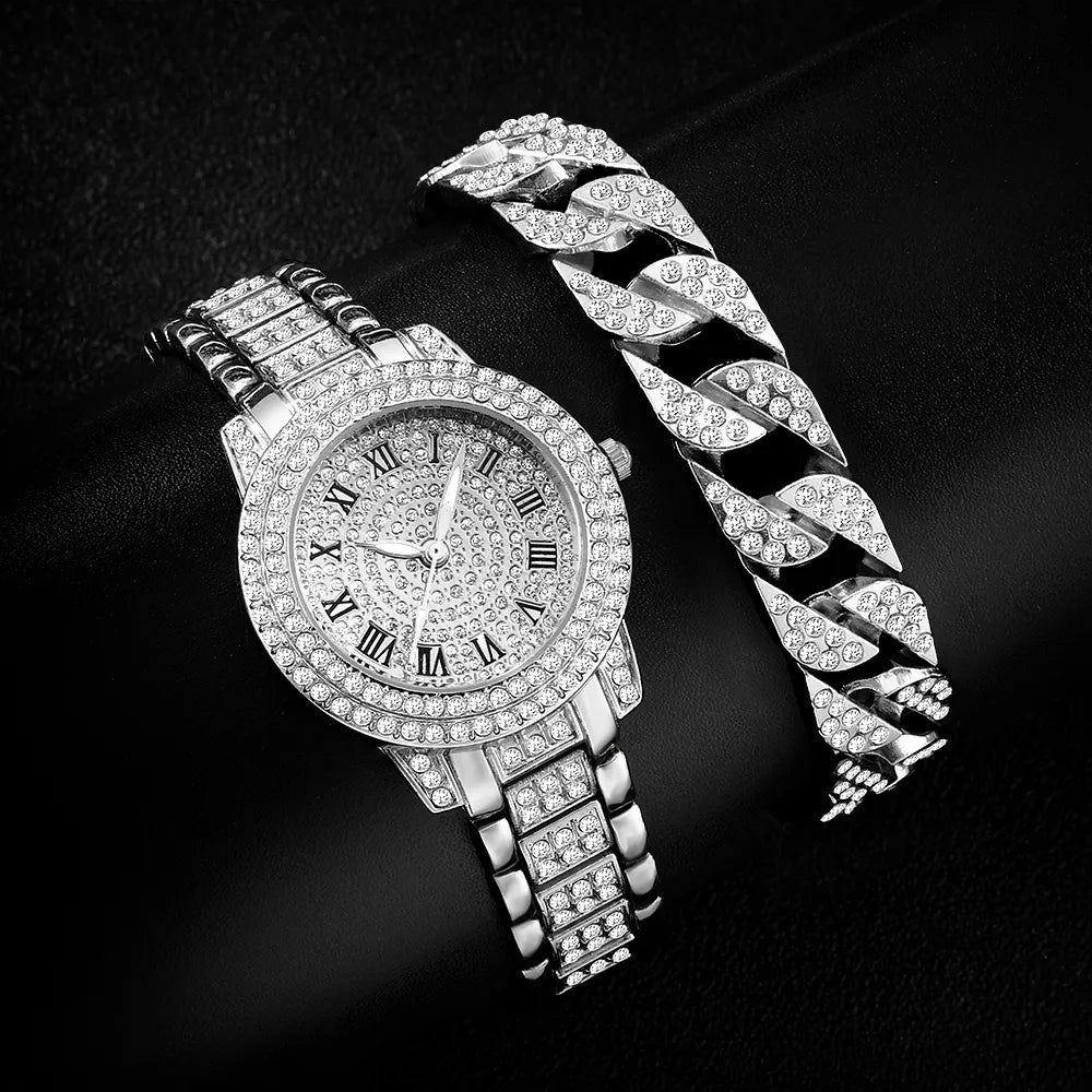 RELOJ CUARZO DE ACERO DIAMANTE