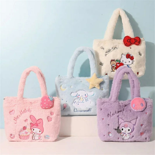 Sanrio bolso de Felpa,bolso de mano — Hello Kitty & My Melody