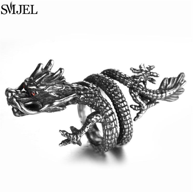 Anillo Dragon Plateado - ShoppBolivia