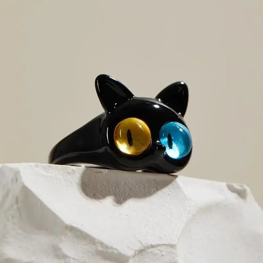 Anillo gato monstruo negro - ShoppBolivia