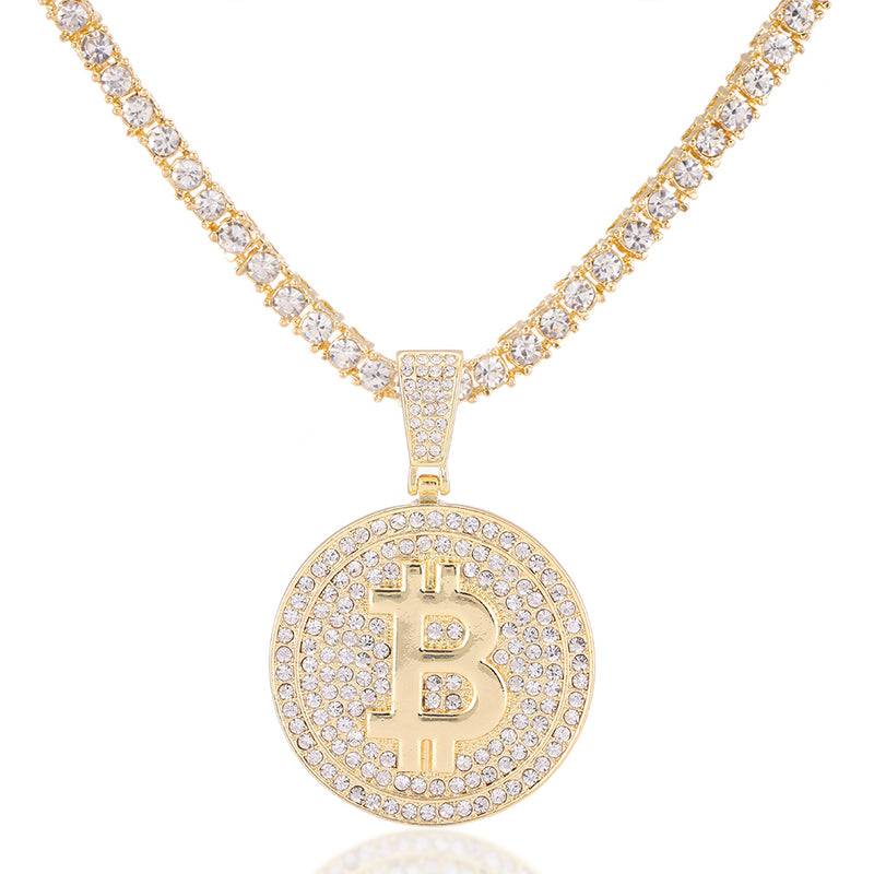 Collar colgante Bitcoin Cubana - ShoppBolivia