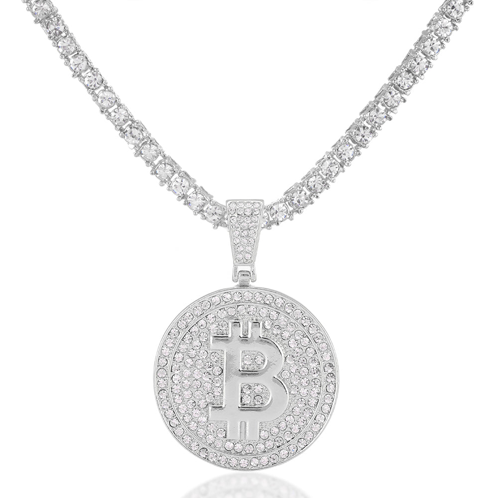 Collar colgante Bitcoin Cubana - ShoppBolivia