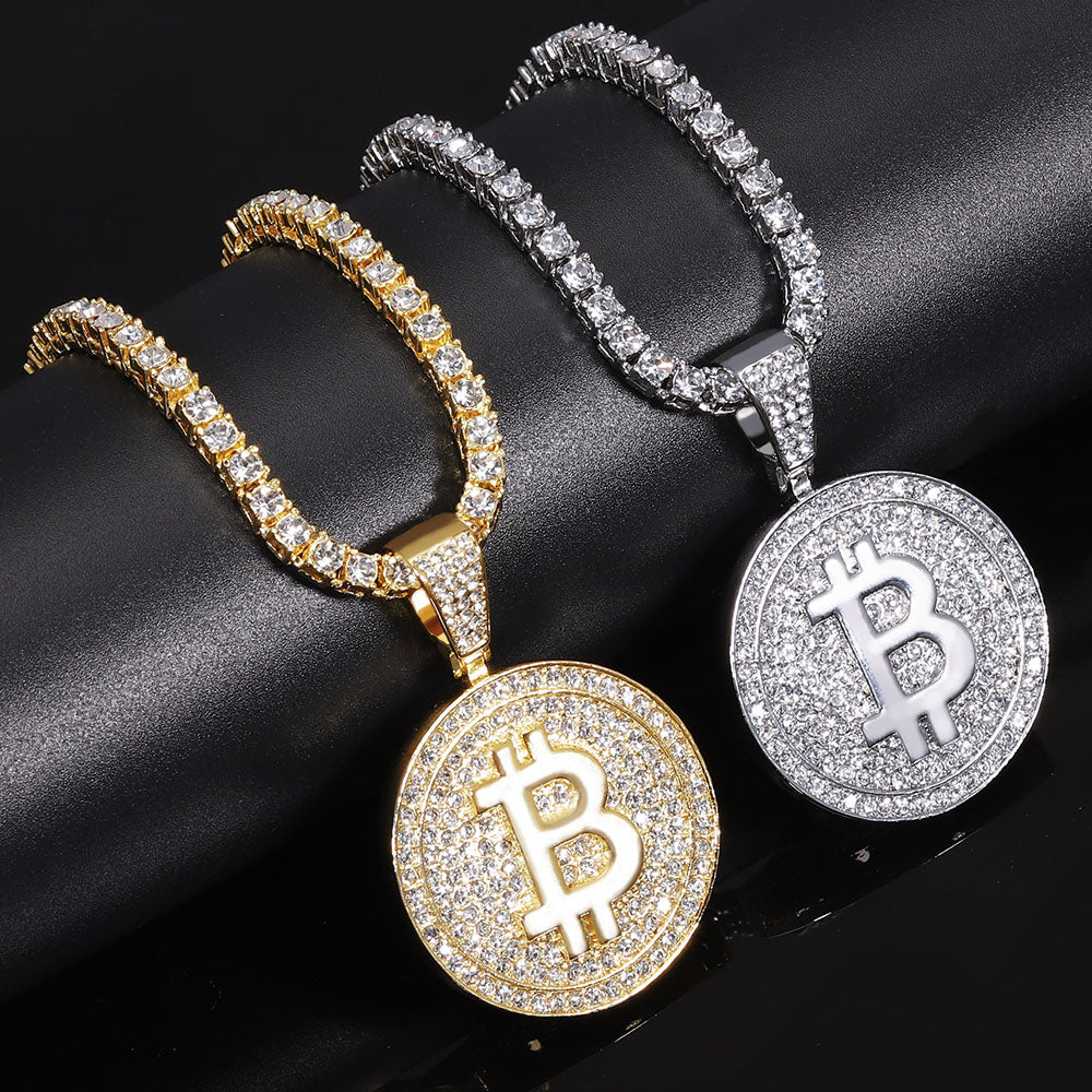 Collar colgante Bitcoin Cubana - ShoppBolivia