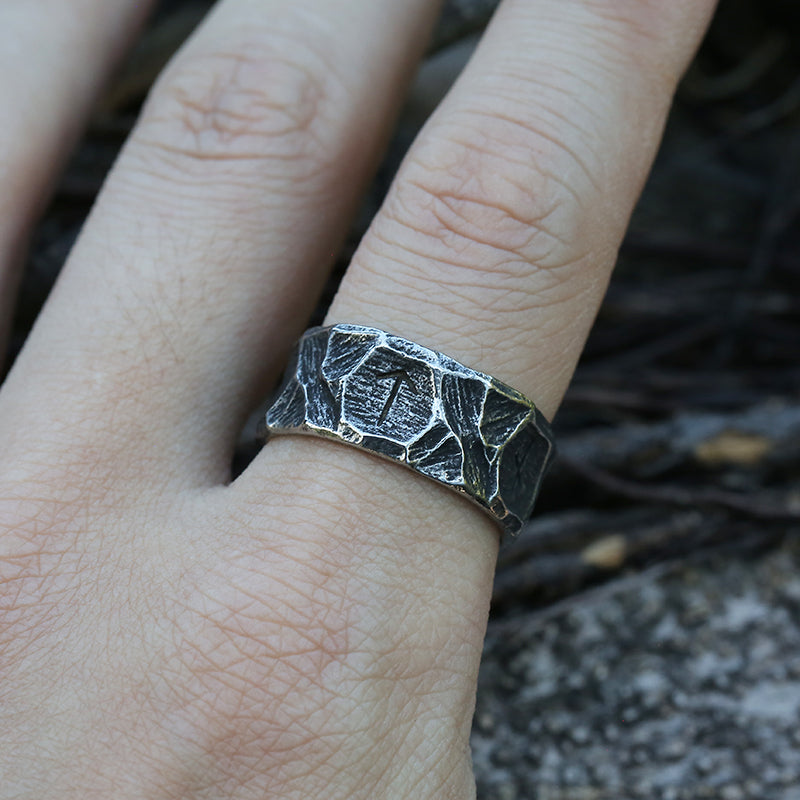 Anillo vikingo nordico runa acero inox unisex - ShoppBolivia