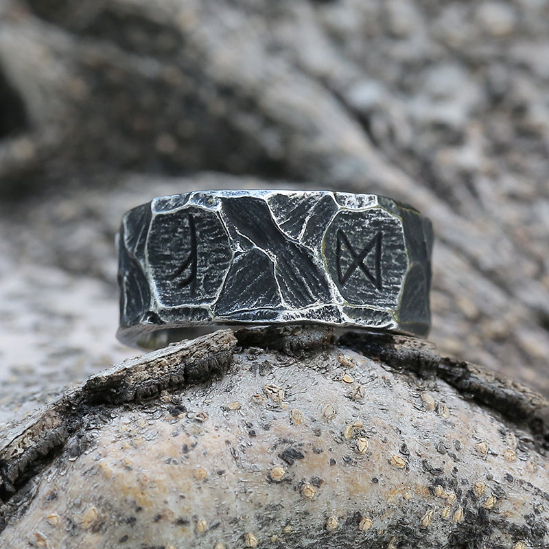 Anillo vikingo nordico runa acero inox unisex - ShoppBolivia