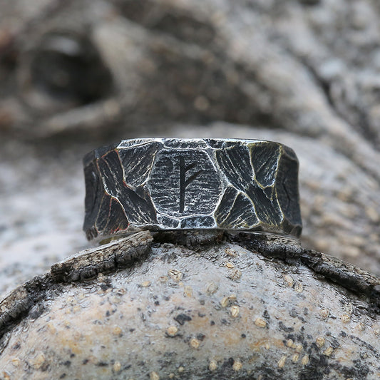 Anillo vikingo nordico runa acero inox unisex - ShoppBolivia