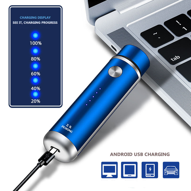 Mini Afeitadora eléctrica cuchillo para Barba, carga USB - ShoppBolivia