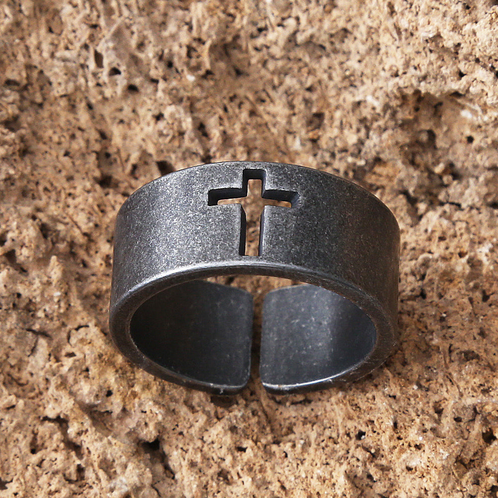 Anillo Cruz Acero Inoxidable - ShoppBolivia