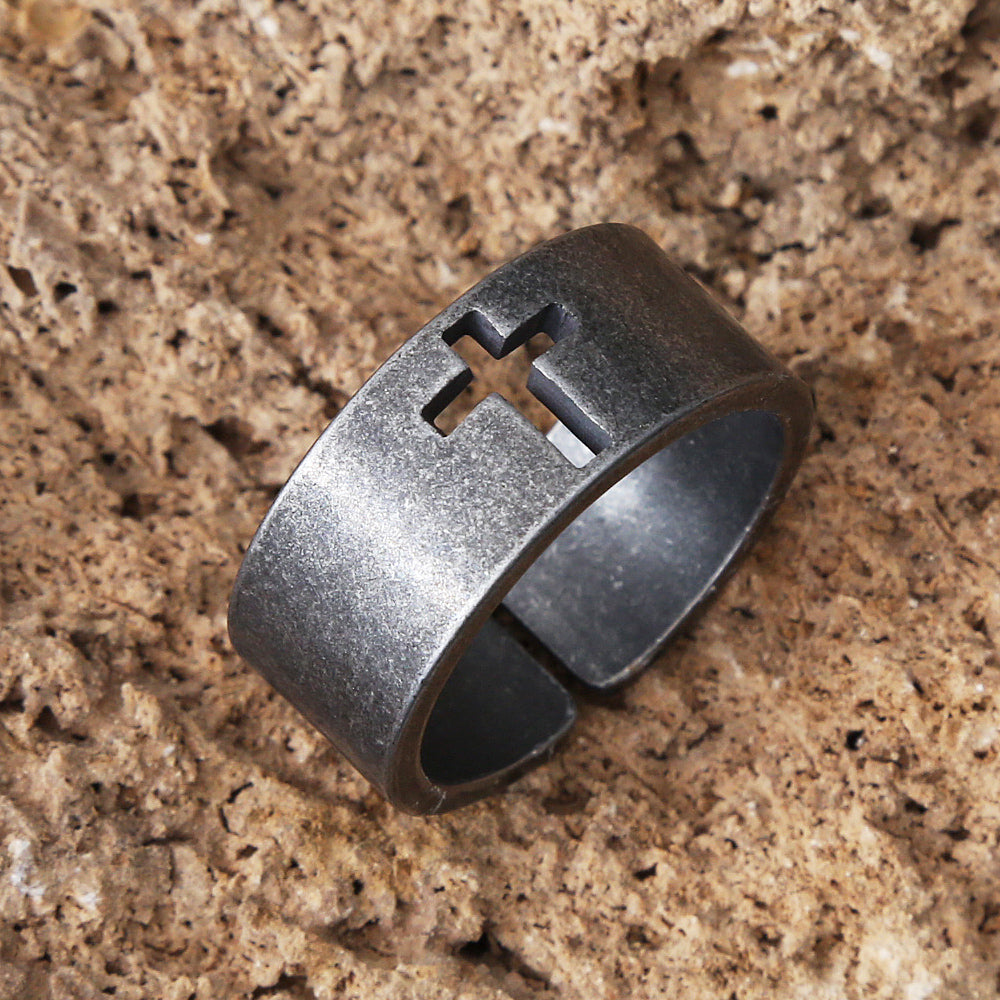 Anillo Cruz Acero Inoxidable - ShoppBolivia