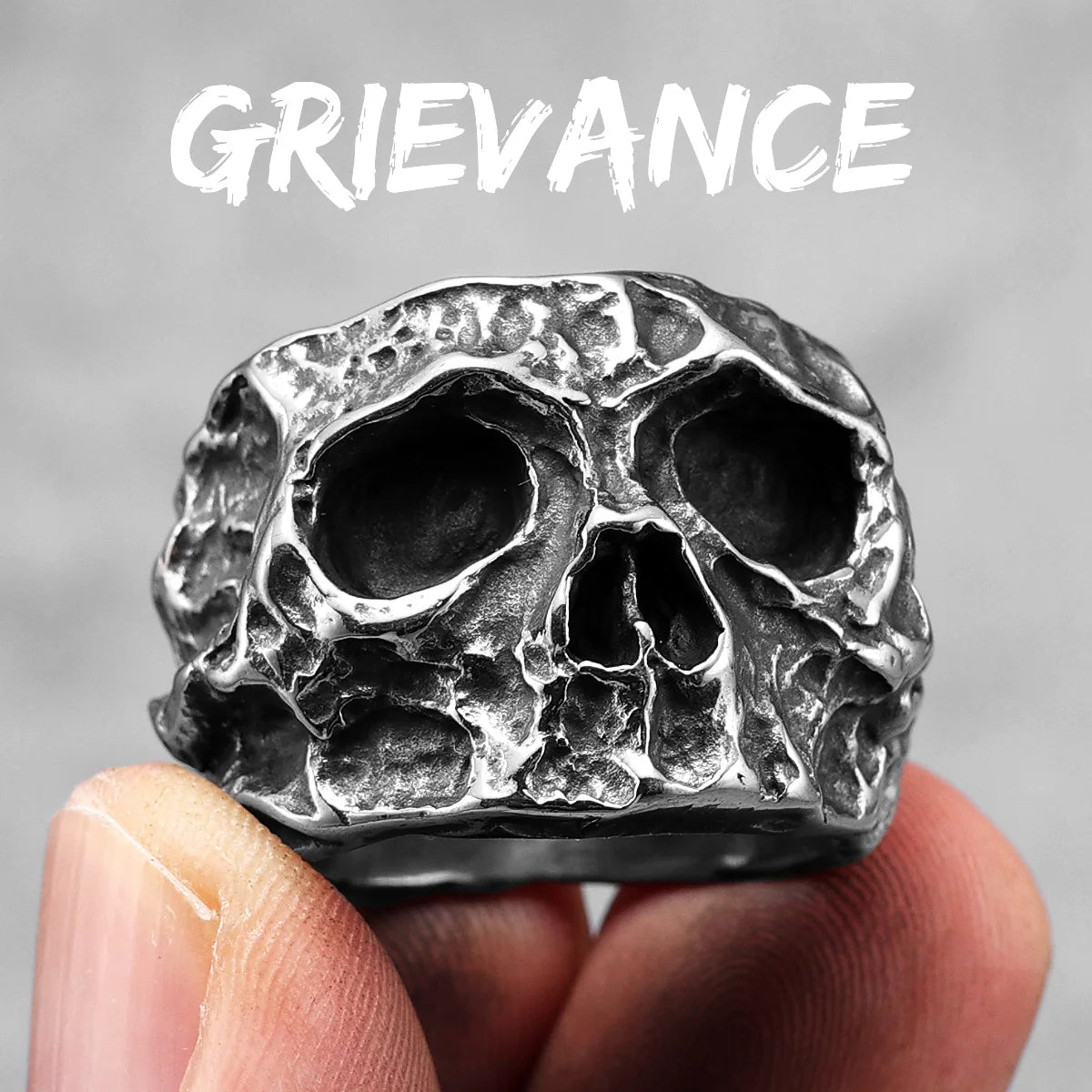 Anillo de calavera acero inoxidable 316L - ShoppBolivia