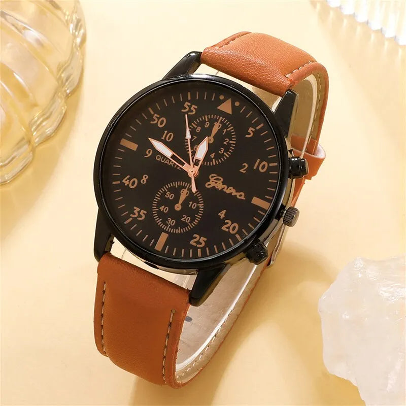 Reloj cuarzo de pulsera de lujo para hombre