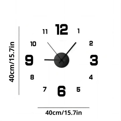 Reloj de pared creativo sin marco DIY, decoración de pared para el hogar