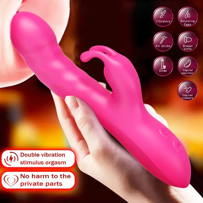 Potente vibrador de conejo para mujer, estimulador de clítoris y punto G