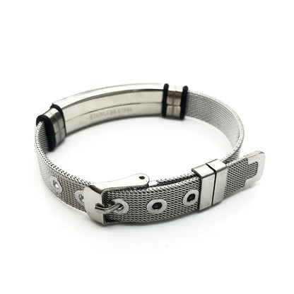 PULSERA DE ORACION CRUZADA INOX