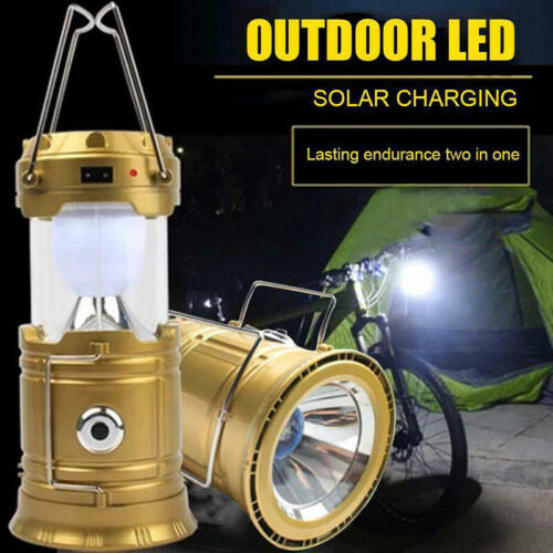 5800t Luz portátil LED de camping de energía solar lámpara de mano