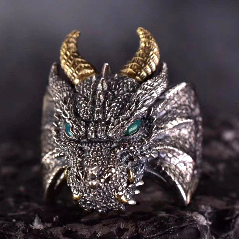 Anillo Dragon ojos celestes - ShoppBolivia