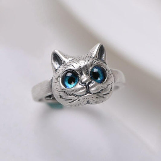 Anillo Gato ojos Celestes - ShoppBolivia