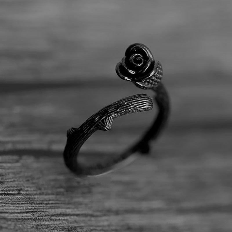 Anillo flor negra - ShoppBolivia