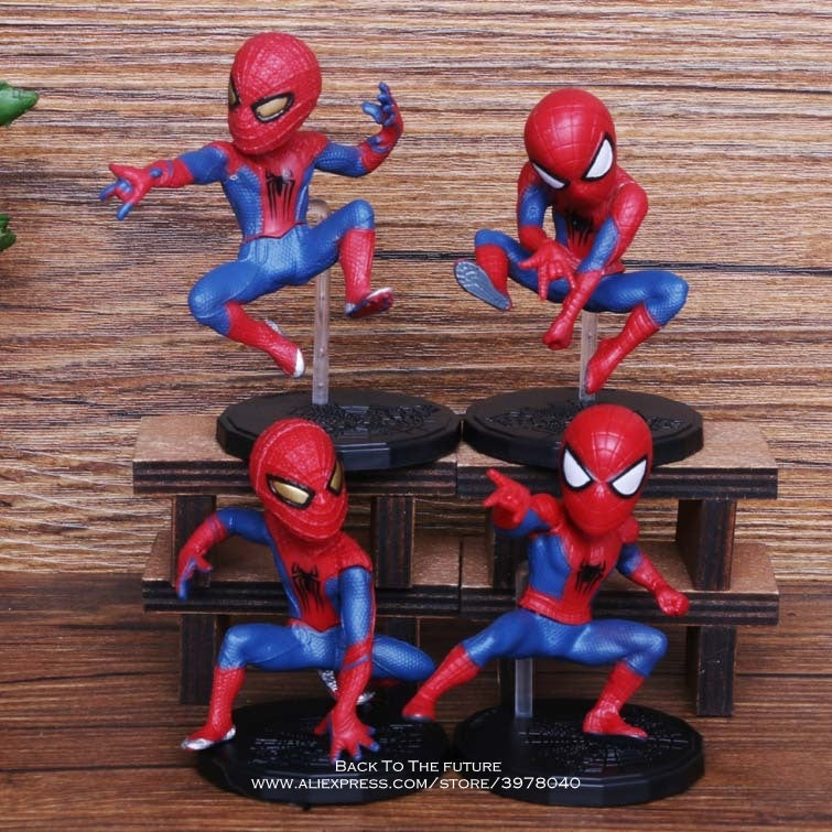 Figura Accion marvel spiderman set 4piezas - ShoppBolivia