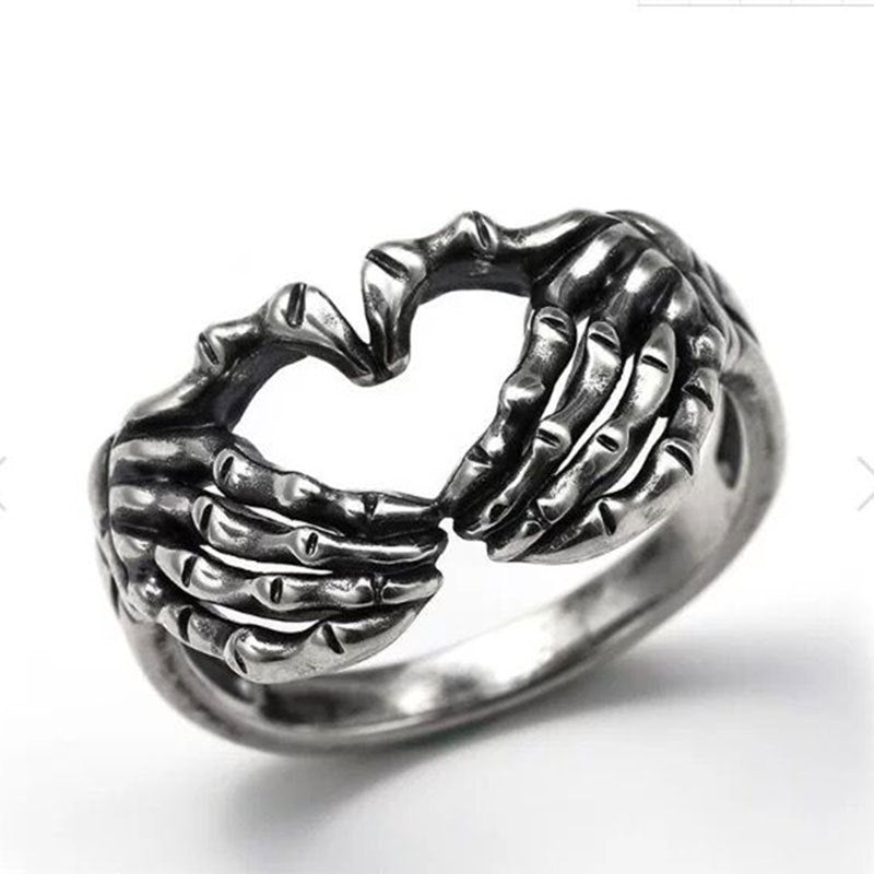 Anillo Forma de Corazon Esqueleto - ShoppBolivia